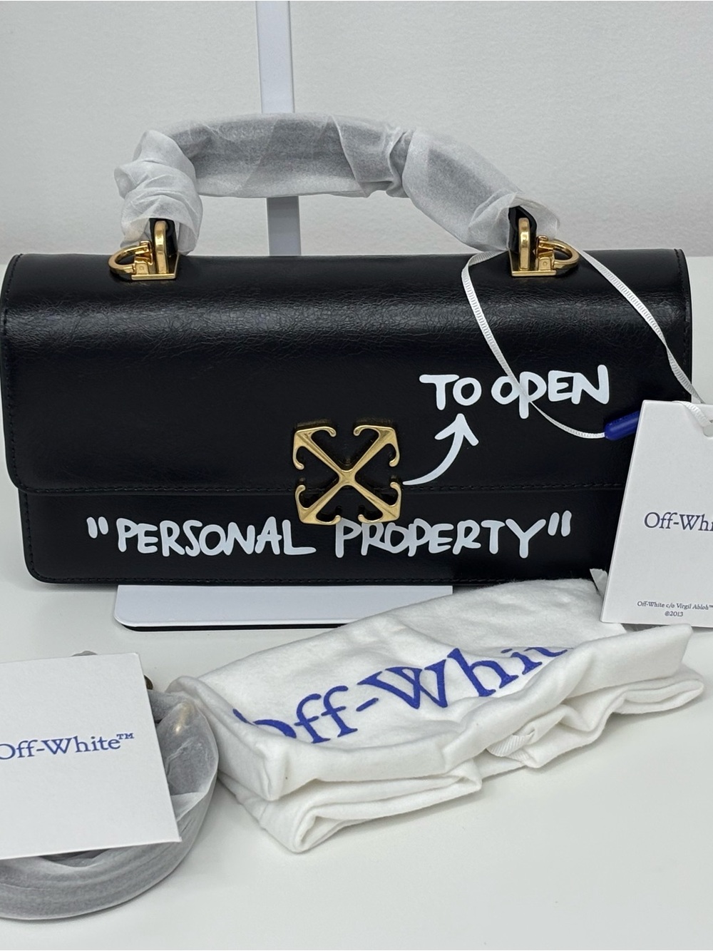 Off-White Black Satchel with Top Handle - Picture 6 of 7